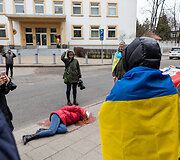 Protestas prie Vokietijos ambasados Vilniuje