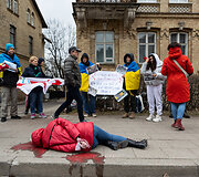 Protestas prie Vokietijos ambasados Vilniuje