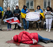 Protestas prie Vokietijos ambasados Vilniuje