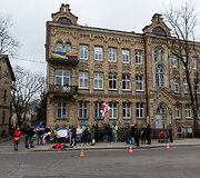 Protestas prie Vokietijos ambasados Vilniuje