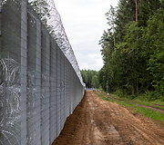 &Scaron;venčionių rajone, pasienyje su Baltarusija vykdomo fizinio barjero statybos