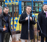&bdquo;UNITED24&ldquo; pažymėtų troleibusų pristatymas