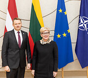 Ingrida &Scaron;imonytė susitiko su Latvijos Parlamento Pirmininku Edvardsu Smiltēnsu