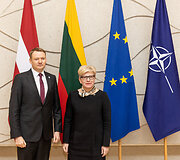 Ingrida &Scaron;imonytė susitiko su Latvijos Parlamento Pirmininku Edvardsu Smiltēnsu