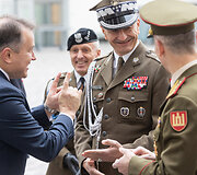 Oficiali Lenkijos kariuomenės Generalinio &scaron;tabo vir&scaron;ininko generolo Rajmund T. Andrzejczak pasitikimo ceremonija
