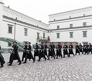 Oficiali Lenkijos kariuomenės Generalinio &scaron;tabo vir&scaron;ininko generolo Rajmund T. Andrzejczak pasitikimo ceremonija