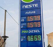Degalų kainos Neste degalinėje