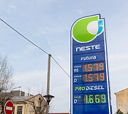 Degalų kainos Neste degalinėje