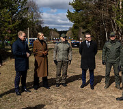 Agnės Bilotaitės ir Europos sienų ir pakrančių apsaugos agentūros &bdquo;Frontex&ldquo; vykdomojo direktoriaus Hans Leijtens spaudos konferencija