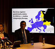 Susisiekimo ministerijos ir &bdquo;Lietuvos geležinkelių&ldquo; spaudos konferencija