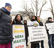 Pienininkų protestas prie Vyriausybės