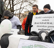 Pienininkų protestas prie Vyriausybės