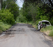 Rusų raketos susprogdintas automobilis Niujorke, Ukrainoje