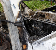 Rusų raketos susprogdintas automobilis Niujorke, Ukrainoje