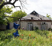 Rusų ap&scaron;audymų padariniai Niujorke, Ukrainoje