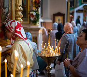 Religinė procesija aplink &Scaron;v. Dvasios vienuolyną