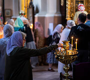Religinė procesija aplink &Scaron;v. Dvasios vienuolyną