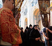 Religinė procesija aplink &Scaron;v. Dvasios vienuolyną