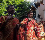 Religinė procesija aplink &Scaron;v. Dvasios vienuolyną
