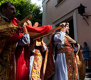 Religinė procesija aplink &Scaron;v. Dvasios vienuolyną