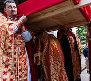 Religinė procesija aplink &Scaron;v. Dvasios vienuolyną
