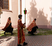 Religinė procesija aplink &Scaron;v. Dvasios vienuolyną