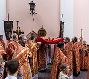 Religinė procesija aplink &Scaron;v. Dvasios vienuolyną