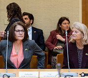 Seimo pirmininkė Viktorija Čmilytė-Nielsen susitiko su JAV Senato delegacija
