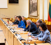 Seimo pirmininkė Viktorija Čmilytė-Nielsen susitiko su JAV Senato delegacija