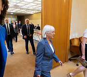 Seimo pirmininkė Viktorija Čmilytė-Nielsen susitiko su JAV Senato delegacija