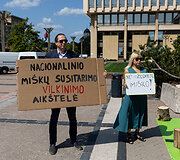 Lietuvos žaliųjų partijos protestas dėl Nacionalinio mi&scaron;kų susitarimo