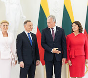 Prezidentas Gitanas Nausėda susitiko su Lenkijos vadovu Andrzejumi Duda
