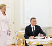 Prezidentas Gitanas Nausėda susitiko su Lenkijos vadovu Andrzejumi Duda