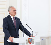 Prezidento Gitano Nausėdos ir Lenkijos vadovu Andrzejaus Dudos spaudos konferencija