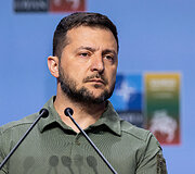 Volodymyro Zelenskio spaudos konferencija NATO vir&scaron;ūnių susitikime Vilniuje
