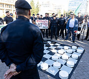 Vie&scaron;ojo saugumo tarnybos (VST) pareigūnų protestas