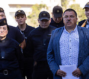 Vie&scaron;ojo saugumo tarnybos (VST) pareigūnų protestas