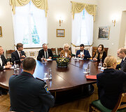 Gitanas Nausėda susitiko su vidaus reikalų ministre, &scaron;vietimo, mokslo ir sporto ministru bei generaliniu policijos komisaru