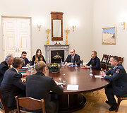 Gitanas Nausėda susitiko su vidaus reikalų ministre, &scaron;vietimo, mokslo ir sporto ministru bei generaliniu policijos komisaru