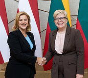 Ingrida &Scaron;imonytė susitiko su naująja Latvijos Ministre Pirmininke Evika Siliņa