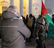 Protestas prie&scaron; nusikaltimus žmoni&scaron;kumui Palestinoje