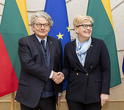 Ingrida &Scaron;imonytė susitiko su Europos Komisijos nariu Thierry Bretonu