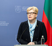 Ingridos &Scaron;imonytės ir Europos Komisijos nario Thierry Bretono spaudos konferencija