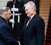 Gitanas Nausėda susitiko su Lenkijos Prezidentu Andrzejumi Duda