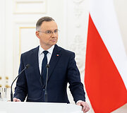 Gitano Nausėdos ir Lenkijos Prezidento Andrzejaus Dudos spaudos konferencija