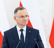 Gitano Nausėdos ir Lenkijos Prezidento Andrzejaus Dudos spaudos konferencija