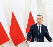 Gitano Nausėdos ir Lenkijos Prezidento Andrzejaus Dudos spaudos konferencija