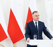 Gitano Nausėdos ir Lenkijos Prezidento Andrzejaus Dudos spaudos konferencija