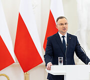 Gitano Nausėdos ir Lenkijos Prezidento Andrzejaus Dudos spaudos konferencija