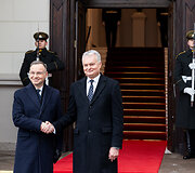 Gitanas Nausėda susitiko su Lenkijos Prezidentu Andrzejumi Duda